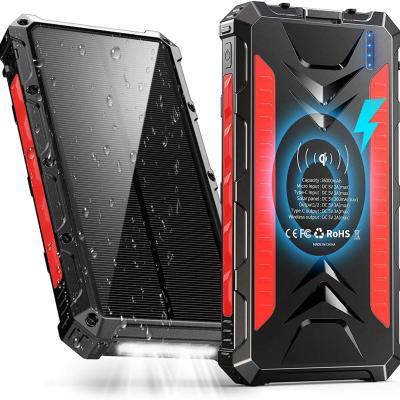 Red Hawk - QI Power Bank with Solar Cells